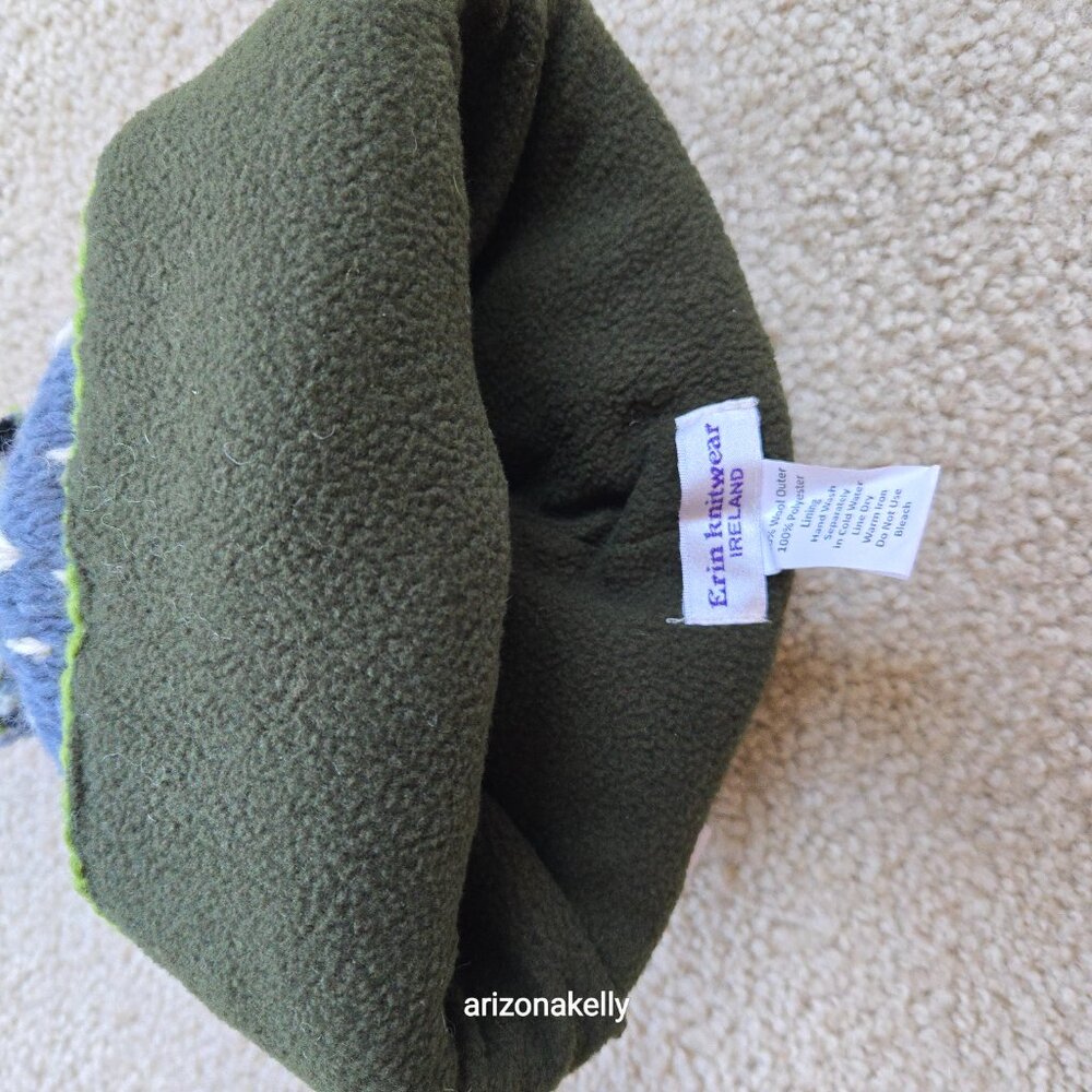 NWT Wool Sheep Pom Knit Beanie With Fleece Lining - Picture 6 of 6